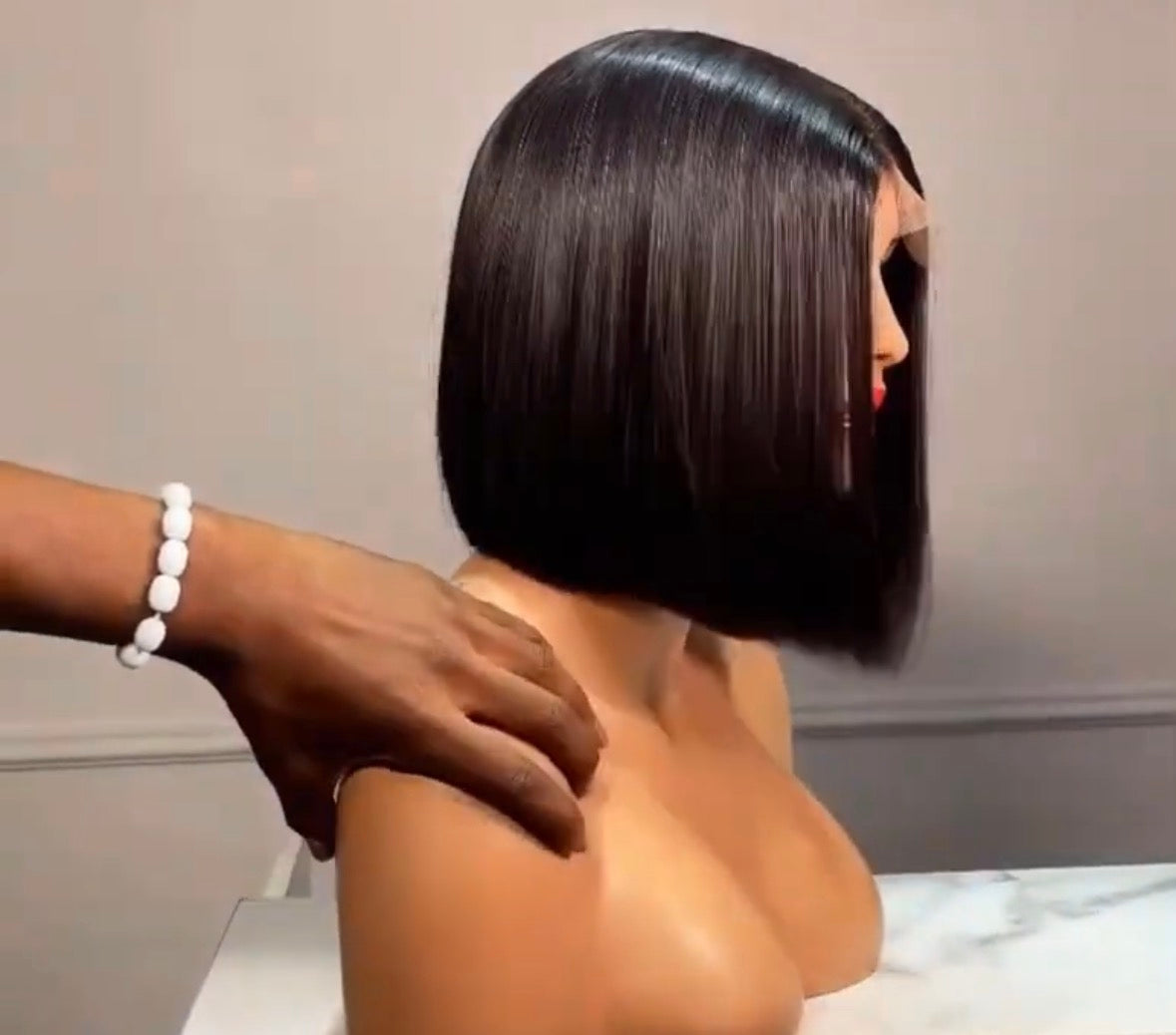 Kim-K Donor Bob Wig - Black