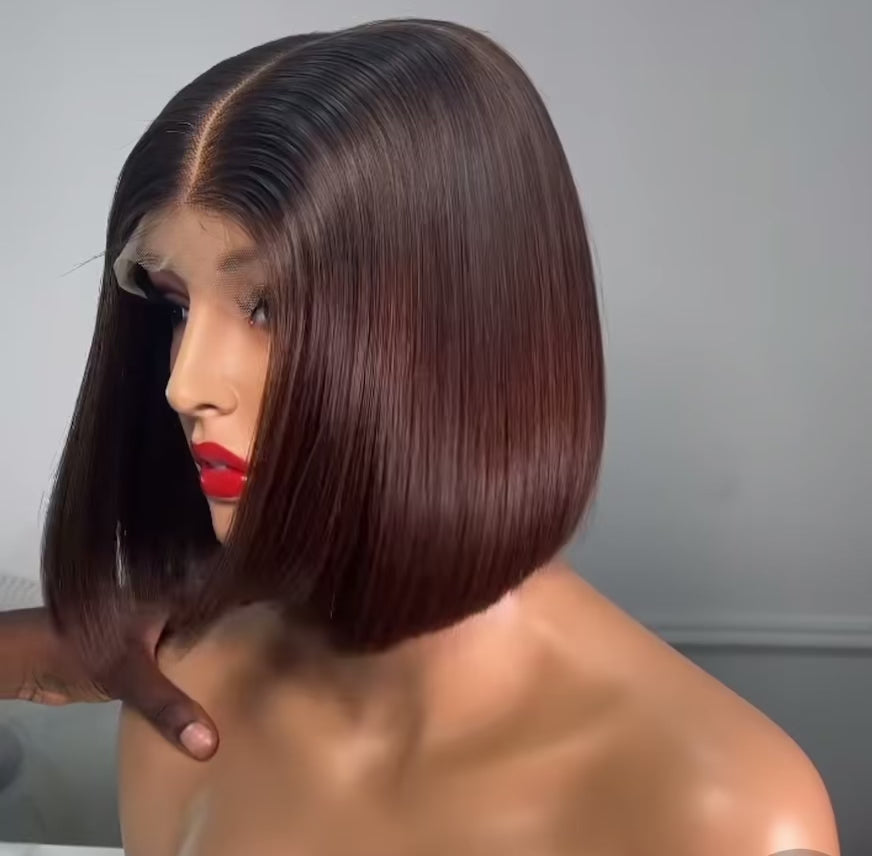 Kim K Donor Bob Wig - Natural Brown